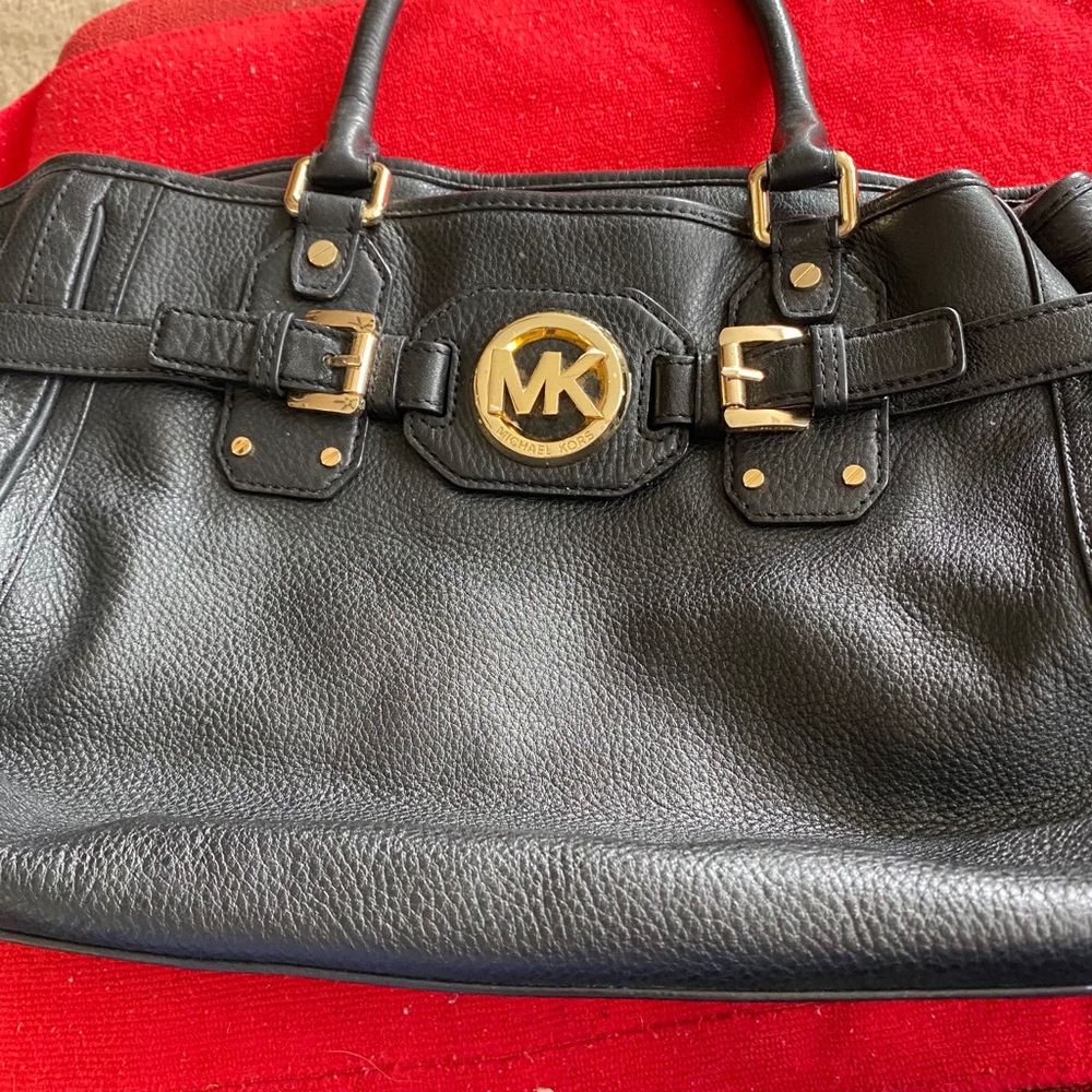 Large black leather Michael Kors purse